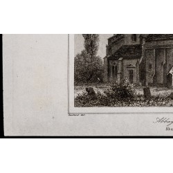 Gravure de 1842 - Abbaye de Waltham - 4