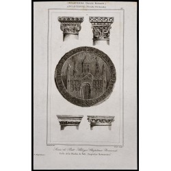 Gravure de 1842 - Sceau de Balt Abbaye - 1