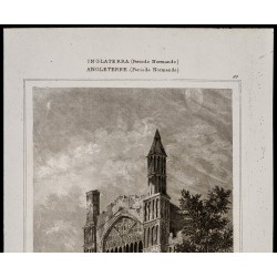 Gravure de 1842 - Cathédrale de Rochester - 2