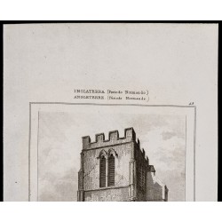 Gravure de 1842 - Clocher de l'Église St-Pierre - 2