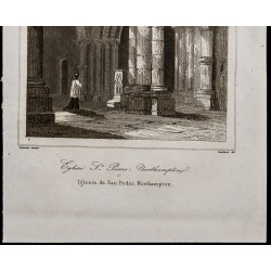 Gravure de 1842 - Église St-Pierre - Northampton - 3