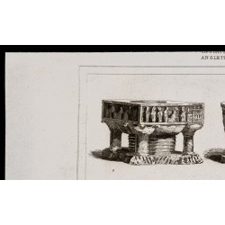 Gravure de 1842 - Fonts baptismaux - 2