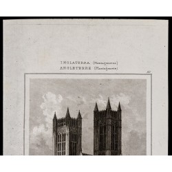 Gravure de 1842 - Cathédrale de Lincoln - 2