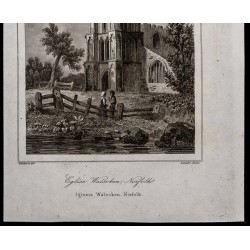 Gravure de 1842 - Clocher Walsoken - Norfolk - 3