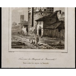 Gravure de 1842 - Remparts de Yarmouth - 3