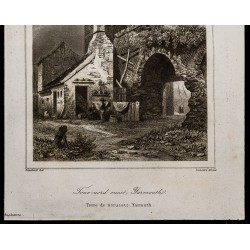 Gravure de 1842 - Tour Nord Ouest - Yarmouth - 3