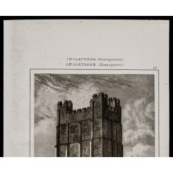 Gravure de 1842 - Donjon du Château de Richmond - 2