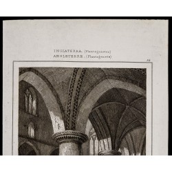 Gravure de 1842 - Église de la Ste Croix - Hamshire - 2