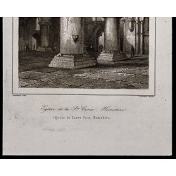 Gravure de 1842 - Église de la Ste Croix - Hamshire - 3