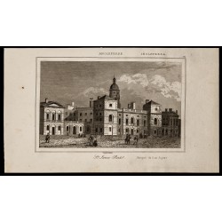 Gravure de 1842 - St James Park - Londres - 1