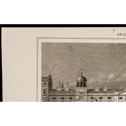 Gravure de 1842 - Écuries du roi à Charing Cross - 2
