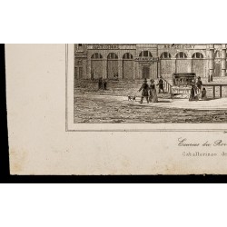 Gravure de 1842 - Écuries du roi à Charing Cross - 4