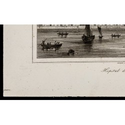 Gravure de 1842 - Hôpital de Greenwich - 4
