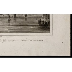 Gravure de 1842 - Hôpital de Greenwich - 5