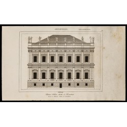 Gravure de 1842 - Palace White-Hall à Londres - 1