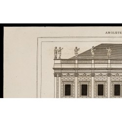 Gravure de 1842 - Palace White-Hall à Londres - 2