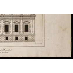 Gravure de 1842 - Palace White-Hall à Londres - 5