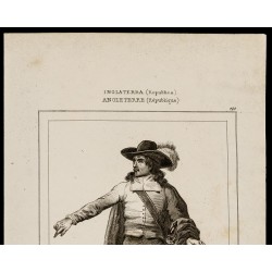 Gravure de 1842 - Olivier Cromwell - Portrait - 2