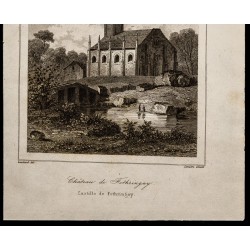 Gravure de 1842 - Château de Fothringay - 3
