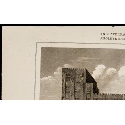 Gravure de 1842 - Château de Kenilworth - 2