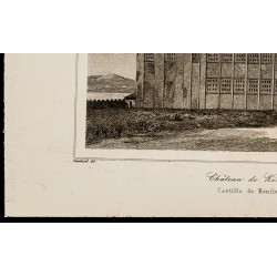 Gravure de 1842 - Château de Kenilworth - 4