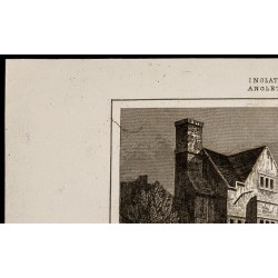 Gravure de 1842 - Chambre étoilée à Westminster - 2