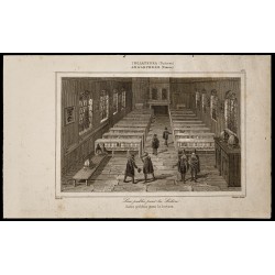 Gravure de 1842 - Lieu public pour la lecture - 1