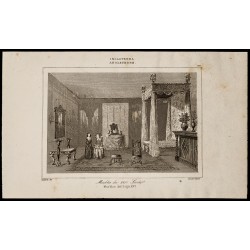 Gravure de 1842 - Meubles du XVIe siècle - 1