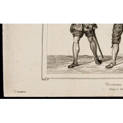 Gravure de 1842 - Costumes du XVIe siècle - 4