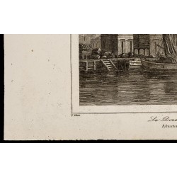 Gravure de 1842 - La douane - Londres - 4