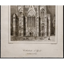 Gravure de 1842 - Cathédrale d'York - 3