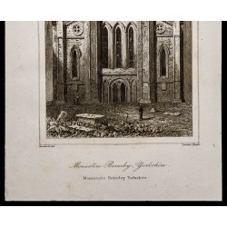 Gravure de 1842 - Monastère Beverley - Yorkshire - 3