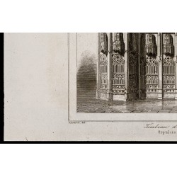 Gravure de 1842 - Tombeau d'Edouard IV à Windsor - 4