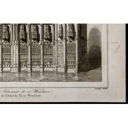 Gravure de 1842 - Tombeau d'Edouard IV à Windsor - 5