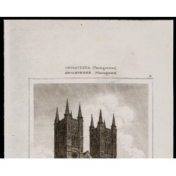 Gravure de 1842 - Église de Westminster - 2