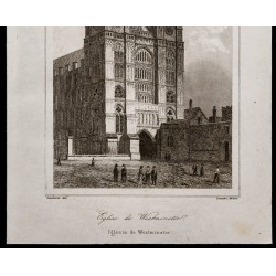 Gravure de 1842 - Église de Westminster - 3