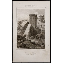 Gravure de 1842 - Chateau de Warwick - 1