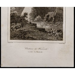 Gravure de 1842 - Chateau de Warwick - 3