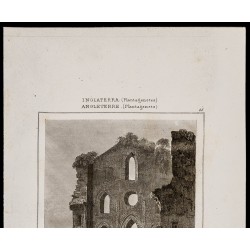 Gravure de 1842 - Prieuré de Tinemouth - 2