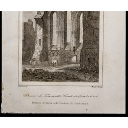 Gravure de 1842 - Prieuré de Tinemouth - 3