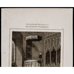 Gravure de 1842 - Chaire - Burlingham - 2