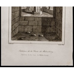 Gravure de 1842 - Intérieur de la croix de Malmesbury - 3