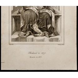 Gravure de 1842 - Richard II - Portrait - 3