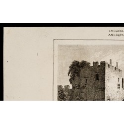 Gravure de 1842 - Château de Carlisle - 2
