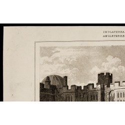 Gravure de 1842 - Château de Windsor - 2