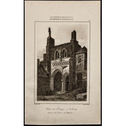 Gravure de 1842 - Palais de l'évêque - Norwich - 1
