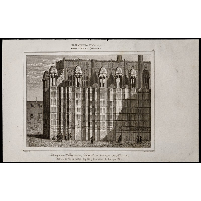 Gravure de 1842 - Abbaye de Westminster - 1