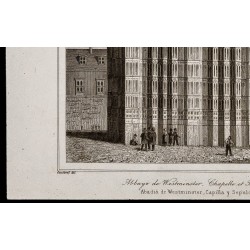 Gravure de 1842 - Abbaye de Westminster - 4