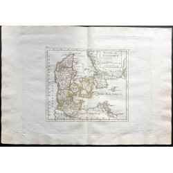 Gravure de 1807 - Carte du Royaume du Danemark - 1