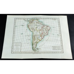 Gravure de 1785 - Carte de l'Amérique méridionale - 2